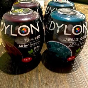 Set of 4 Dylon All-in-1 Fabric Dye